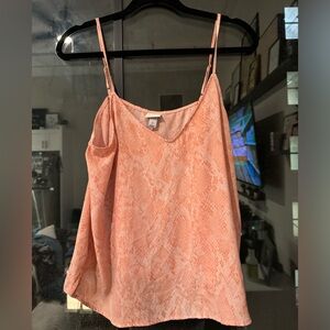 Target pink and white snake skin top